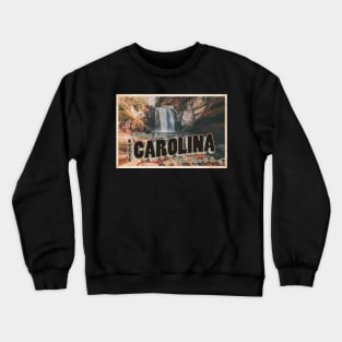 Greetings from North Carolina - Vintage Travel Postcard Design Crewneck Sweatshirt